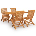 vidaXL Set mobilier grădină, 5 piese, lemn masiv de tec vidaXL Set mobilier grădină, 5 piese, lemn masiv de tec