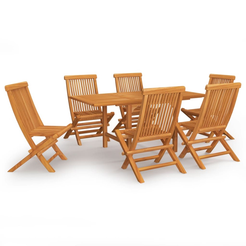 vidaXL Set mobilier grădină, 7 piese, lemn masiv de tec