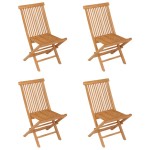 vidaXL Set mobilier grădină, 5 piese, lemn masiv de tec vidaXL Set mobilier grădină, 5 piese, lemn masiv de tec