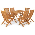 vidaXL Set mobilier grădină, 7 piese, lemn masiv de tec vidaXL Set mobilier grădină, 7 piese, lemn masiv de tec