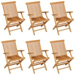 vidaXL Set mobilier grădină, 7 piese, lemn masiv de tec vidaXL Set mobilier grădină, 7 piese, lemn masiv de tec