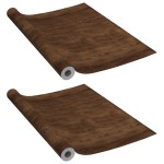 vidaXL Folii mobilier autoadezive, 2 buc. stejar închis, 500x90 cm PVC