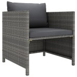 vidaXL Set mobilier de grădină cu perne, 8 piese, gri, poliratan vidaXL Set mobilier de grădină cu perne, 8 piese, gri, poliratan