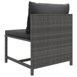 vidaXL Set mobilier de grădină cu perne, 9 piese, gri, poliratan vidaXL Set mobilier de grădină cu perne, 9 piese, gri, poliratan