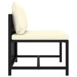 vidaXL Set mobilier de grădină cu perne, 9 piese, negru, poliratan vidaXL Set mobilier de grădină cu perne, 9 piese, negru, poliratan