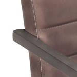 vidaXL Scaune de bucătărie tip consolă, 6 buc., maro, piele naturală