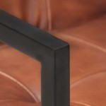 vidaXL Scaune de masă tip consolă, 6 buc., maro, piele naturală