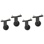 vidaXL Set feronerie uși glisante, 2 buc., negru, 183 cm, oțel vidaXL Set feronerie uși glisante, 2 buc., negru, 183 cm, oțel