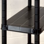 vidaXL Raft de depozitare cu 4 polițe, negru, 183x30,5x130 cm, plastic vidaXL Raft de depozitare cu 4 polițe, negru, 183x30,5x130 cm, plastic