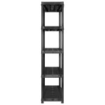 vidaXL Raft de depozitare cu 5 polițe, negru, 340x40x185 cm, plastic vidaXL Raft de depozitare cu 5 polițe, negru, 340x40x185 cm, plastic