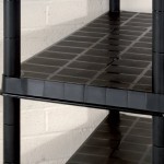 vidaXL Raft de depozitare cu 5 polițe, negru, 340x40x185 cm, plastic vidaXL Raft de depozitare cu 5 polițe, negru, 340x40x185 cm, plastic