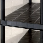 vidaXL Raft de depozitare cu 5 polițe, negru, 366x45,7x185 cm, plastic vidaXL Raft de depozitare cu 5 polițe, negru, 366x45,7x185 cm, plastic