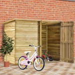 vidaXL Magazie de grădină de bicicletă, 232x110x170 cm, pin tratat vidaXL Magazie de grădină de bicicletă, 232x110x170 cm, pin tratat