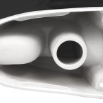 vidaXL Vas WC toaletă baie, negru, ceramică, rotund, flux inferior vidaXL Vas WC toaletă baie, negru, ceramică, rotund, flux inferior