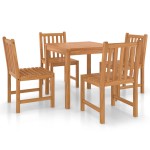vidaXL Set de mobilier de grădină cu 5 piese, 80x80 cm, lemn masiv de tec vidaXL Set de mobilier de grădină cu 5 piese, 80x80 cm, lemn masiv de tec