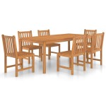 vidaXL Set mobilier grădină, 7 piese, lemn masiv de tec vidaXL Set mobilier grădină, 7 piese, lemn masiv de tec