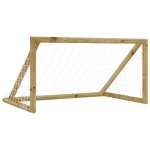 vidaXL Poartă de fotbal cu plasă, 160x80x100 cm, lemn de pin tratat vidaXL Poartă de fotbal cu plasă, 160x80x100 cm, lemn de pin tratat