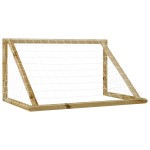 vidaXL Poartă de fotbal cu plasă, 160x80x100 cm, lemn de pin tratat vidaXL Poartă de fotbal cu plasă, 160x80x100 cm, lemn de pin tratat