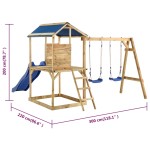 vidaXL Set de joacă pentru exterior, lemn de pin impregnat vidaXL Set de joacă pentru exterior, lemn de pin impregnat