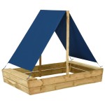 vidaXL Groapă de nisip cu acoperiș, 160x100x133 cm, lemn de pin tratat vidaXL Groapă de nisip cu acoperiș, 160x100x133 cm, lemn de pin tratat