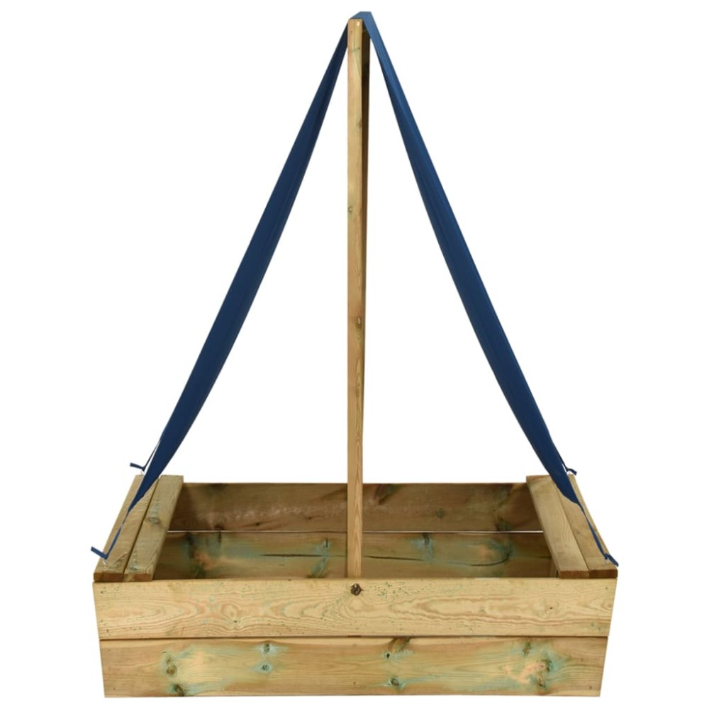 vidaXL Groapă de nisip cu acoperiș, 80x60x97,5 cm, lemn de pin tratat