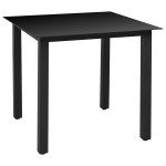 vidaXL Set mobilier de grădină, 3 piese, negru vidaXL Set mobilier de grădină, 3 piese, negru