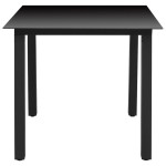 vidaXL Set mobilier de grădină, 3 piese, negru vidaXL Set mobilier de grădină, 3 piese, negru