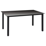 vidaXL Set mobilier de grădină, 5 piese, negru vidaXL Set mobilier de grădină, 5 piese, negru