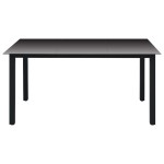 vidaXL Set mobilier de grădină, 5 piese, negru vidaXL Set mobilier de grădină, 5 piese, negru