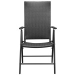vidaXL Set mobilier de grădină, 5 piese, negru vidaXL Set mobilier de grădină, 5 piese, negru