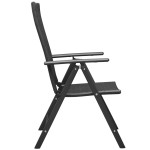 vidaXL Set mobilier de grădină, 3 piese, negru vidaXL Set mobilier de grădină, 3 piese, negru