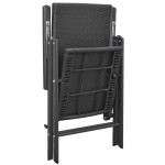 vidaXL Set mobilier de grădină, 3 piese, negru vidaXL Set mobilier de grădină, 3 piese, negru