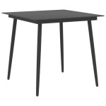 vidaXL Set mobilier de grădină, 3 piese, negru vidaXL Set mobilier de grădină, 3 piese, negru