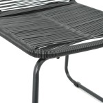 vidaXL Set mobilier de grădină, 3 piese, negru, ratan PVC vidaXL Set mobilier de grădină, 3 piese, negru, ratan PVC