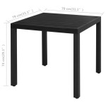 vidaXL Set mobilier de grădină, 3 piese, negru, ratan PVC vidaXL Set mobilier de grădină, 3 piese, negru, ratan PVC