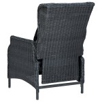 vidaXL Set mobilier exterior cu perne, 9 piese, gri închis, poliratan