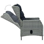 vidaXL Set mobilier exterior cu perne, 7 piese, gri deschis, poliratan vidaXL Set mobilier exterior cu perne, 7 piese, gri deschis, poliratan