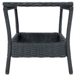 vidaXL Set mobilier grădină cu perne, 3 piese, gri închis, poliratan