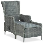 vidaXL Set mobilier exterior cu perne, 9 piese, gri deschis, poliratan