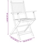 vidaXL Set mobilier de grădină pliabil, 5 piese, lemn masiv acacia vidaXL Set mobilier de grădină pliabil, 5 piese, lemn masiv acacia