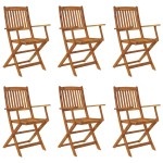 vidaXL Set mobilier de grădină pliabil, 7 piese, lemn masiv acacia vidaXL Set mobilier de grădină pliabil, 7 piese, lemn masiv acacia