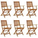 vidaXL Set mobilier de grădină pliabil, 7 piese, lemn masiv acacia vidaXL Set mobilier de grădină pliabil, 7 piese, lemn masiv acacia