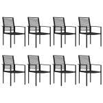 vidaXL Set mobilier de grădină, 9 piese