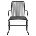 vidaXL Set mobilier de grădină, 5 piese, negru, ratan PVC
