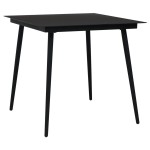 vidaXL Set mobilier de grădină, 5 piese, negru, ratan PVC