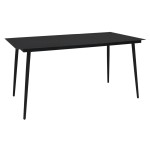 vidaXL Set mobilier de grădină, 7 piese, negru, ratan PVC