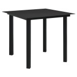 vidaXL Set mobilier de grădină, 5 piese, negru, ratan PVC