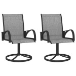 vidaXL Set mobilier de grădină, 3 piese, textilenă și oțel