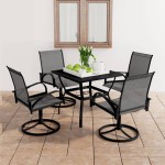 vidaXL Set mobilier de grădină, 5 piese, textilenă și oțel vidaXL Set mobilier de grădină, 5 piese, textilenă și oțel