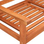 vidaXL Bancă grădină 2 locuri, cu pernă, 120 cm, lemn masiv eucalipt